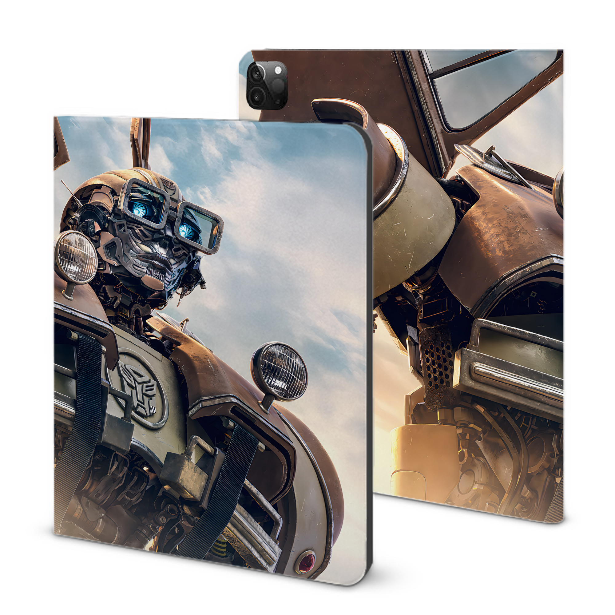 （画像用） Transformers トランスフォーマー IPadケース ペンホルダー付き ブックスタイルデザイン